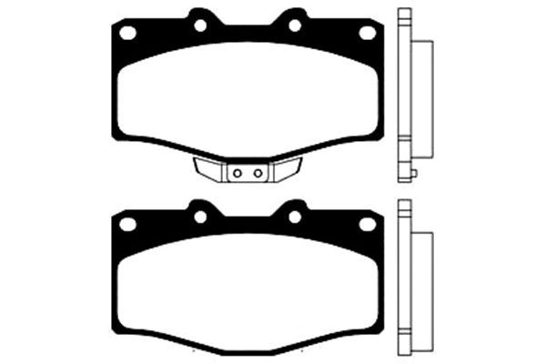 KAVO PARTS Piduriklotsi komplekt,ketaspidur BP-9018